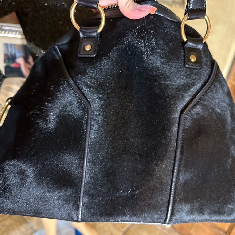Gorgeous Yves Saint Laurent Black Pony Hair Large Muse Bag - Picture 11 of 16